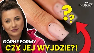 PIERWSZY RAZ kursantki na GÓRNYCH FORMACH - przedłużanie żelem kształt kwadrat | Indigo Nails