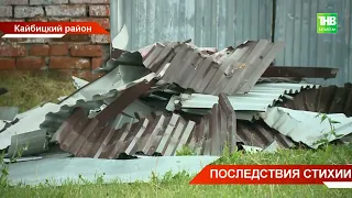 В Татарстане ликвидируют последствия урагана: поваленные деревья, сорванные крыши и поврежденные ЛЭП