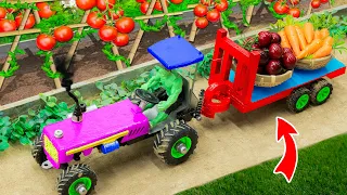 Diy tractor making heavy truck to harvesting a lot of vegetable | diy tractor machine | @SunFarming