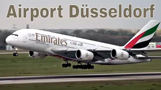 Flugzeugstart Flugzeuglandung auf dem Düsseldorfer Flughafen