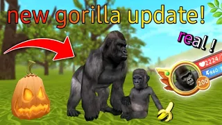 wildcraft new gorilla update 🦍new playble animal! with 🎃 Halloween 🎃