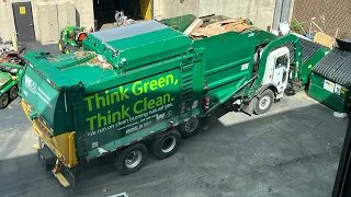 Waste Management Peterbilt 320 McNeilus Atlantic front loader garbage truck compilation