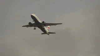 Aborted Landing Heathrow British Airways A320 #StormEunice #Avgeek #AbortedLanding