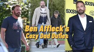 Ben Affleck Bundles Up In Cozy Sweater On Daddy Duty Taking Son Samuel To School