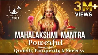 MAHALAKSHMI MANTRA 108 Times | for GROWTH, WEALTH, PROSPERITY & SUCCESS, Removes FINANCIAL BLOCKAGES