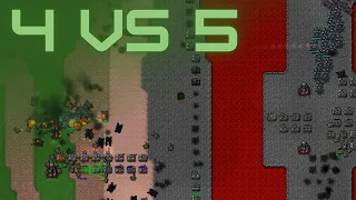 Сражение 4 vs 5! | RTS Rusted Warfare