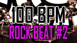 100 BPM - Rock Beat #2 - 4/4 Drum Beat - Drum Track