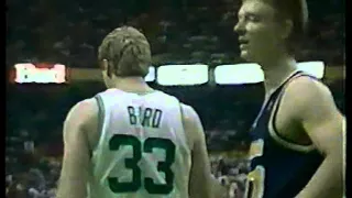 Bird, McHale, Parish & Lewis vs Indiana Pacers (1991 ECR1 Game 1)