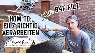 HOW TO: Bus4Fun B4F Carpet Filz im DIY Campervan richtig verkleben // FREUNDSHIP