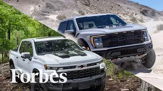 Off-Road Pickup Trucks: Silverado ZR2 Bison vs. F-150 Raptor R | Forbes