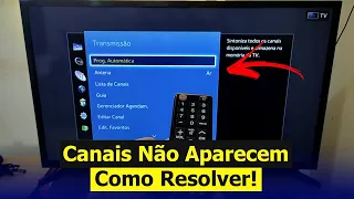 TV Samsung Não Aparece Todos os Canais - Como Resolver (Solução)