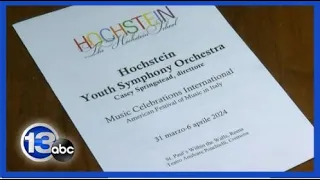 Hochstein Youth Symphony Orchestra performing in Italy