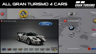 ALL the 721 CARS from Gran Turismo 4 PAL Version (feat the beautiful OST)