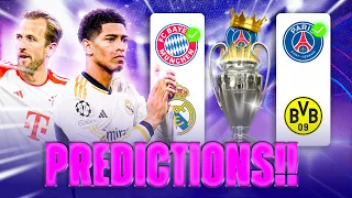 Who is Winning Champions League ? Real Madrid vs Bayern & Psg vs Dortmund Early Predictions