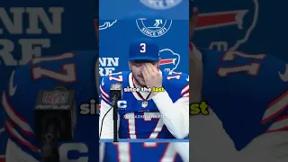 Josh Allen was emotional after Nyheim Hines 2 kickoff return TDs for Damar Hamlin 🥺 #shorts