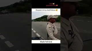 Respect ARMY and police 🚔 💜 alayan vlogs army officer wheelie #viral #shorts