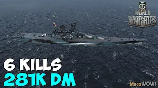 World of WarShips | Shikishima | 6 KILLS | 281K Damage - Replay Gameplay 4K 60 fps