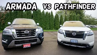 2022 Nissan Pathfinder vs Nissan Armada Is Bigger REALLY Better?