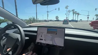 Tesla Model 3 Full Self Driving Gets Confused in San Diego