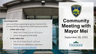 2022 Community Meeting with Mayor Mei