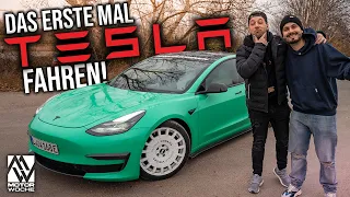 Das Erste Mal TESLA fahren! | MoWo