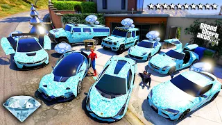 GTA 5 - Stealing Diamond Luxury Cars with Franklin and Spider-man!