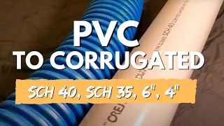 How To Connect PVC To Corrugated Pipe. Best Connection Easy DIY Corrugated to PVC Coupler Fitting