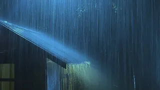 Fall Asleep in Under 2 Minutes with Heavy Rain Sounds Covering the Ancient Metal Roof at Night