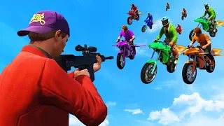 1000 ROCKET BIKES SWARM! (GTA 5 Funny Moments)