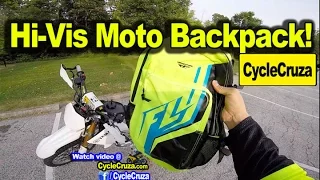 Hi-Vis Fly Racing Backpack Review + Hooligan Riding | MotoVlog