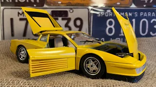 Ferrari Testarossa Die Cast Scale 1:18 Bburago Model Car Review Diecast