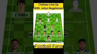 Chelsea Line Up Prediction With Julian Nagelsmann#chelsea #nagelsmann