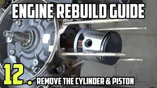 Remove the cylinder and piston  - Vespa LML Engine rebuild tutorial Part 12