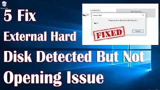 External Hard Disk Detected But Not Opening Issue - 5 Fix How To