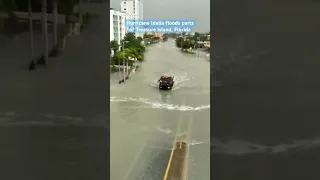 DRONE | In Pinellas County, Florida, #Hurricane #Idalia storm surge flooded coastal streets.