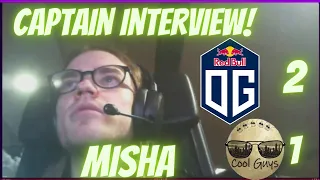 Misha Interview Winner After Game OG VS COOLGUYS - DPC WEU 2021/22 Tour 1: Division I DreamLeague