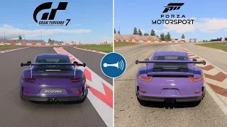 GT7 Vs FM 2023 Comparison Porsche 911 GT3 RS (991) - Sounds & Replay [PS5 & Xbox Series X