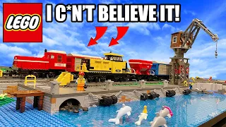 MAJOR harbor update, and NEW OLD vintage trains - LEGO city update