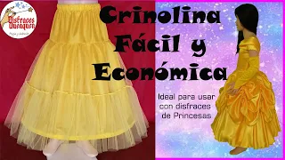 DIY. How to make MIRIÑAQUE, CAN CAN or CRINOLINA for a girl, very EASY and economical step by step.