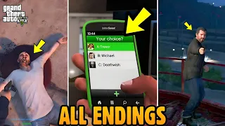 GTA 5 PS5 - All Endings - MICHAEL AND TREVOR DEAD (Final missions)