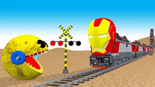 【踏切アニメ】あぶない電車 3 TRAIN Vs THOMAS AND FRIENDS🚦 Fumikiri 3D Railroad Crossing Animation #Train