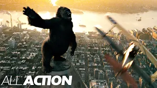 Battle On The Empire State Building | King Kong | All Action