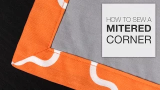 How to Sew a Mitered Corner