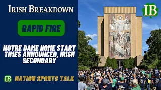 Rapid Fire: NBC Announces Notre Dame Football Kick Times, Irish Cornerbacks Get National Respect