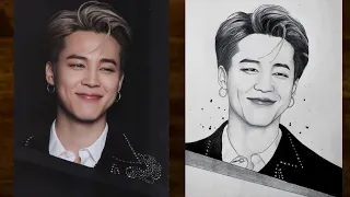 BTS Jimin step by step Drawing Tutorial | YouCanDraw