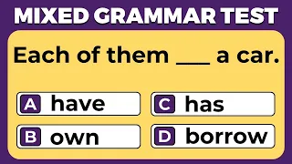 Mixed English Grammar Quiz: CAN YOU PASS THIS TEST?