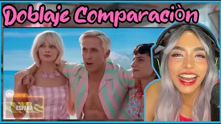 Comparación de DOBLAJES - BARBIE La película Trailer 2023 / SOUNDY REACCIÓN