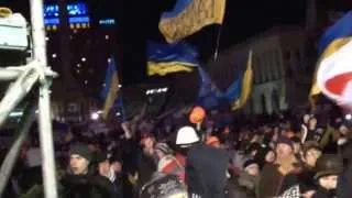 Kyiv Protesters singing "Rise up Ukraine"