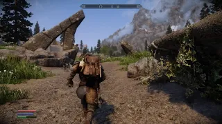 Whiterun Hold field/forest. Vanilla plus mod-list test