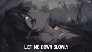 Nightcore - Let Me Down Slowly - (Lyrics)